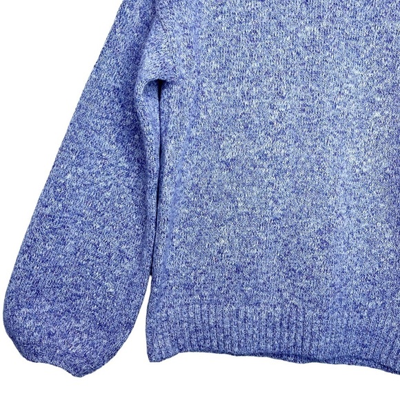 J. CREW NEW Puff Sleeve Crew Neck Sweater Size Medium in Lilac Ivory - Picture 7 of 15